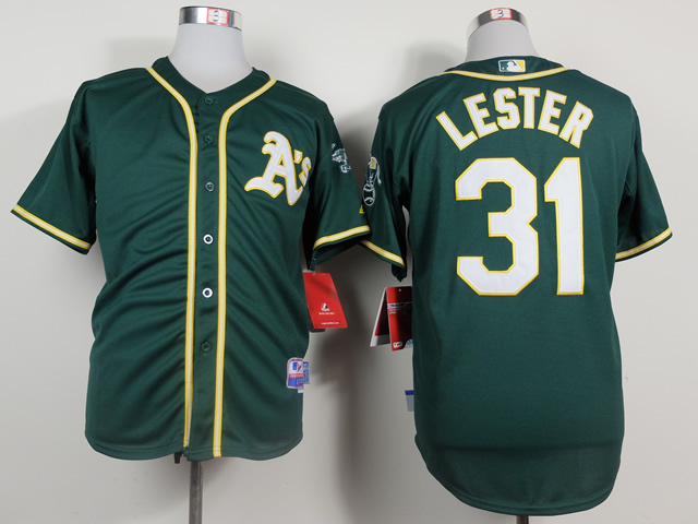 Men Oakland Athletics #31 Lester Green MLB Jerseys->oakland athletics->MLB Jersey